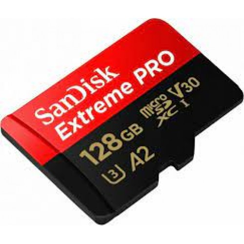 SanDisk Extreme Pro microSD 128GB +SD Adpt 200MB/s A2 V30 UHS-I U3