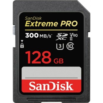 SANDISK SDXC EXTREME PRO 128GB 300MB/s V90 UHS II 4K /8K NEW