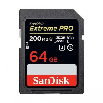 SanDisk Extreme Pro SDXC 64gb 200MB/s UHS-I U3 ULTRA HD V30 4K 