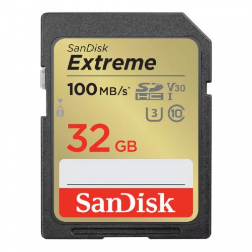 Sandisk Extreme SDHC 32GB Class 10 V30 U3 100MB/s - 1year RescuePRO