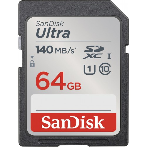 Sandisk Ultra SDXC 64GB 140MB/s Class 10 U1 UHS-I 