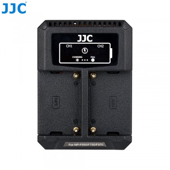 JJC USB Dual Battery Charger For Sony NP-F550/F750/F970/FM50/FM500H 