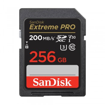SanDisk Extreme Pro SDXC 256gb 200MB/s UHS-I U3 ULTRA HD V30 4K