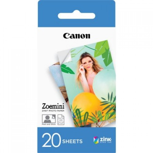 Canon Zoemini ZINK Photo Paper (20 Sheets) 5 cm x7,6 cm 3214C002